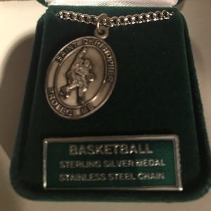 Basketball/St. Christopher Medal 24”Chain Boxed